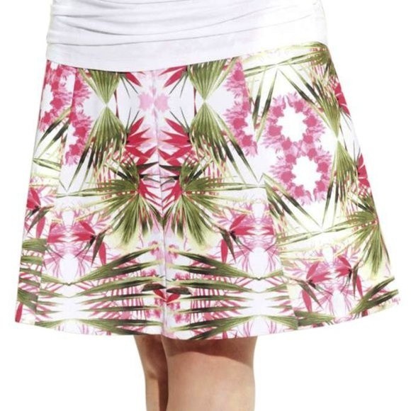 INC Floral Print Knee-Length A-Line Flare Skirt - Picture 1 of 5